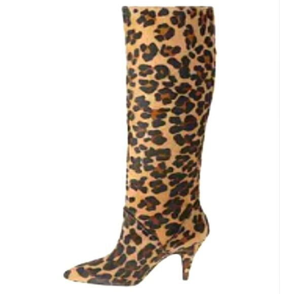 Stunning Anne Klein Calf Hair Leopard print Boots, size 8, pristine - Picture 2 of 15